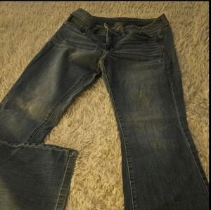JCP Bootcut Blue Denim Distressed Super Soft Premium Ladies Jeans